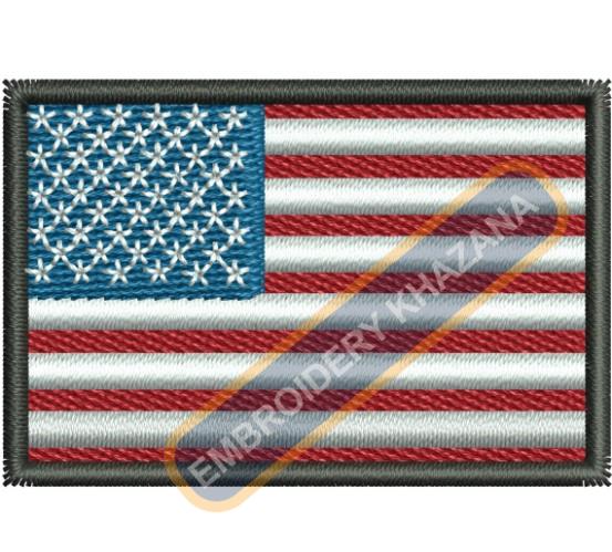 Us Flag embroidery design